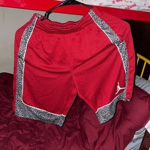 Dri-fit Red& black Jordan shorts for boys size medium